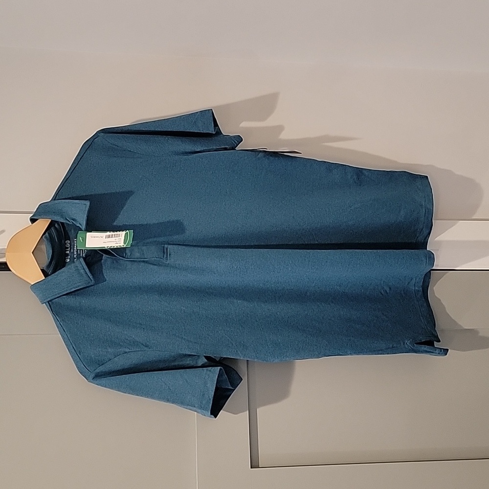 NWT! Men's 01.Algo Teal Jack Performance Polo, Size Medium